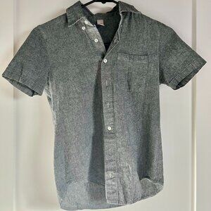 American Apparel Gray Chambray Short Sleeve Button Down – XXS